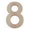 Unfinished Wooden Arial Font Number 8 (Eight) 6.25 Inches